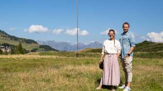 Martina Gassner & Manuel Rothmund sur l'alpage de Fursch