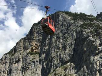 téléphérique, Vättis, vallée de la Tamina, montagnes, rochers, Vättnerberg, vue, Vättnerbergbahn