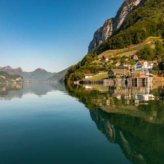 Quinten et le lac de Walenstadt © Heidiland Tourismus / Thomas Kessler Visual