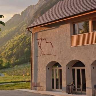 Photo du domaine viticole vue depuis la cour intérieure