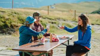 Sentier d'altitude panoramique culinaire dans le patrimoine mondial de l'Unesco