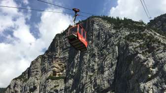 téléphérique, Vättis, vallée de la Tamina, montagnes, rochers, Vättnerberg, vue, Vättnerbergbahn