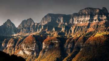 Berschis, Lüsis, montagnes, Churfirsten, automne
