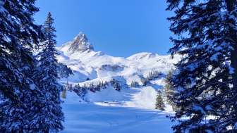 Paysage enneigé au Flumserberg