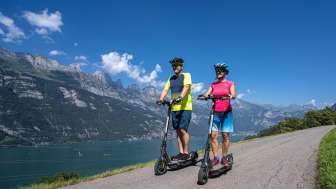 Tour de pique-nique en scooter électrique sur le lac de Walenstadt