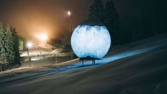 Galaxie de Flumserberg Galaxie Flumserberg, lumière, piste Chrüz, ski nocturne, Flumserberg, après-ski
