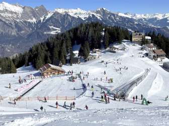 Piste d'entraînement pour enfants dans le domaine skiable de Pizol