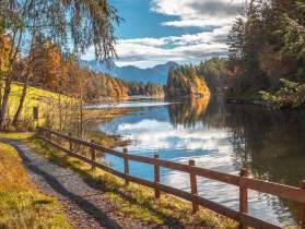 Excursion, circuit autour du lac de Chapfen, lac de Chapfen, automne, couleurs d'automne, Mels, forêt, randonnée