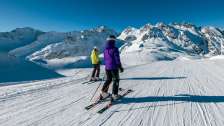 Pizol, hiver, neige, ciel bleu, remontées mécaniques de Pizol, ambiance matinale, ski, piste