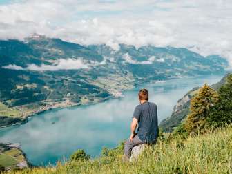 Walenstadtberg, Walensee, été en montagne, randonnée de plusieurs jours, Tschingla, refuge de montagne, panorama