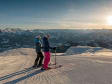 Magie de l'hiver, Pizol, ski plaisir, neige, ciel bleu, montagnes, sapins enneigés, soleil, vallée, montagnes enneigées, Alpes, vue, sommet