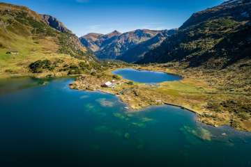 randonnée, lac de montagne