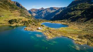 randonnée, lac de montagne