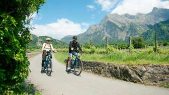 Balade à vélo à travers les vignobles © Kevin Wildhaber
